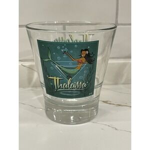 Thalassa Mermaid Cocktail Rocks Glass Bar Souvenir California Drink Retro Libbey